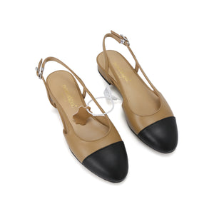 Chic Serenity Genuine Lambskin Strap Flats by Nostalgia Fashion New York