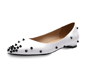 Skittle Studded Leather Flats - Kaitlyn Pan Shoes