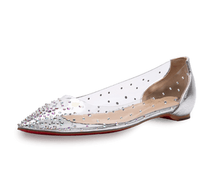 Gypsophila PVC Crystal Flats - Kaitlyn Pan Shoes