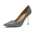 Calista Glittery High Heel Pumps - Kaitlyn Pan Shoes