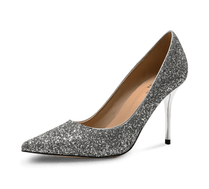 Calista Glittery High Heel Pumps - Kaitlyn Pan Shoes