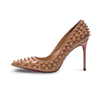 Spikes Pink Sole High Heel Pumps - Kaitlyn Pan Shoes