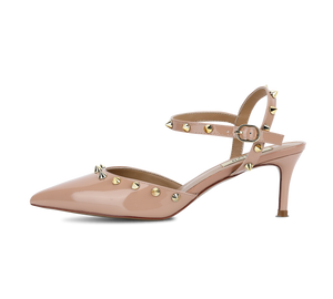 Studded Mid Heel Slingbacks - Kaitlyn Pan Shoes