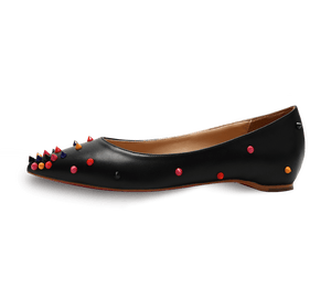 Skittle Studded Leather Flats - Kaitlyn Pan Shoes