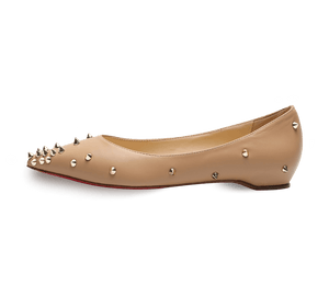 Skittle Studded Leather Flats - Kaitlyn Pan Shoes