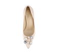 Pearl Buckle Satin Pumps - Kaitlyn Pan Shoes