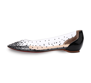 Gypsophila PVC Crystal Flats - Kaitlyn Pan Shoes