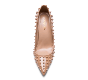 Spikes Pink Sole High Heel Pumps - Kaitlyn Pan Shoes