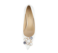 Pearl Buckle Satin Pumps - Kaitlyn Pan Shoes