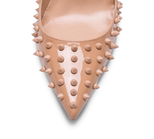 Spikes Pink Sole High Heel Pumps - Kaitlyn Pan Shoes