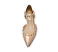 Spiky D'orsay Flats - Nude Patent - Kaitlyn Pan Shoes