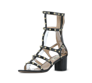 Julia Studded Block Heel Gladiators - Kaitlyn Pan Shoes