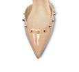 Spiky D'orsay Flats - Nude Patent - Kaitlyn Pan Shoes