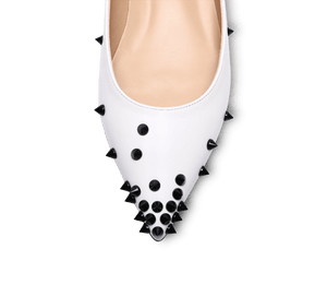 Skittle Studded Leather Flats - Kaitlyn Pan Shoes