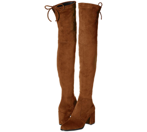 Paige Slim Fit Over The Knee Block Heel Boots - Kaitlyn Pan Shoes