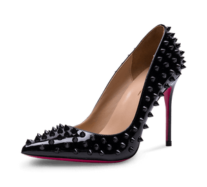 Spikes Pink Sole High Heel Pumps - Kaitlyn Pan Shoes