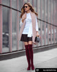 Pamela Slim Fit Over The Knee High Heel Boots - Kaitlyn Pan Shoes