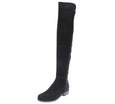 Flat Heel Genuine Leather Over The Knee Boots - Kaitlyn Pan Shoes