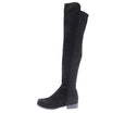 Flat Heel Genuine Leather Over The Knee Boots - Kaitlyn Pan Shoes