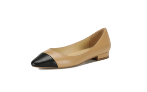 Natalia Two Toned Flats - Kaitlyn Pan Shoes