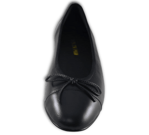 Lambskin Two Tone Bow Ballet Flats - Kaitlyn Pan Shoes