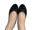 Lambskin Two Tone Bow Ballet Flats - Kaitlyn Pan Shoes