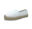 Quilted Leather Espadrille Slip-On Flats - Kaitlyn Pan Shoes