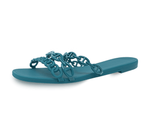 Jelly Chain Beach Sandals Flip Flops - Kaitlyn Pan Shoes