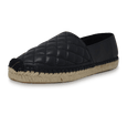 Quilted Leather Espadrille Slip-On Flats - Kaitlyn Pan Shoes