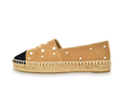 Valerie Suede Espadrille Slip-On with Pearls - Kaitlyn Pan Shoes