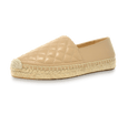 Quilted Leather Espadrille Slip-On Flats - Kaitlyn Pan Shoes