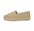 Quilted Leather Espadrille Slip-On Flats - Kaitlyn Pan Shoes