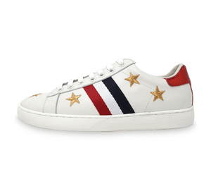 Zane Sneakers with Stripe Pattern and Stars - Kaitlyn Pan Shoes