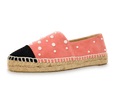 Valerie Suede Espadrille Slip-On with Pearls - Kaitlyn Pan Shoes